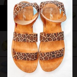 Women’s Cheetah Boutique Strap Sandals